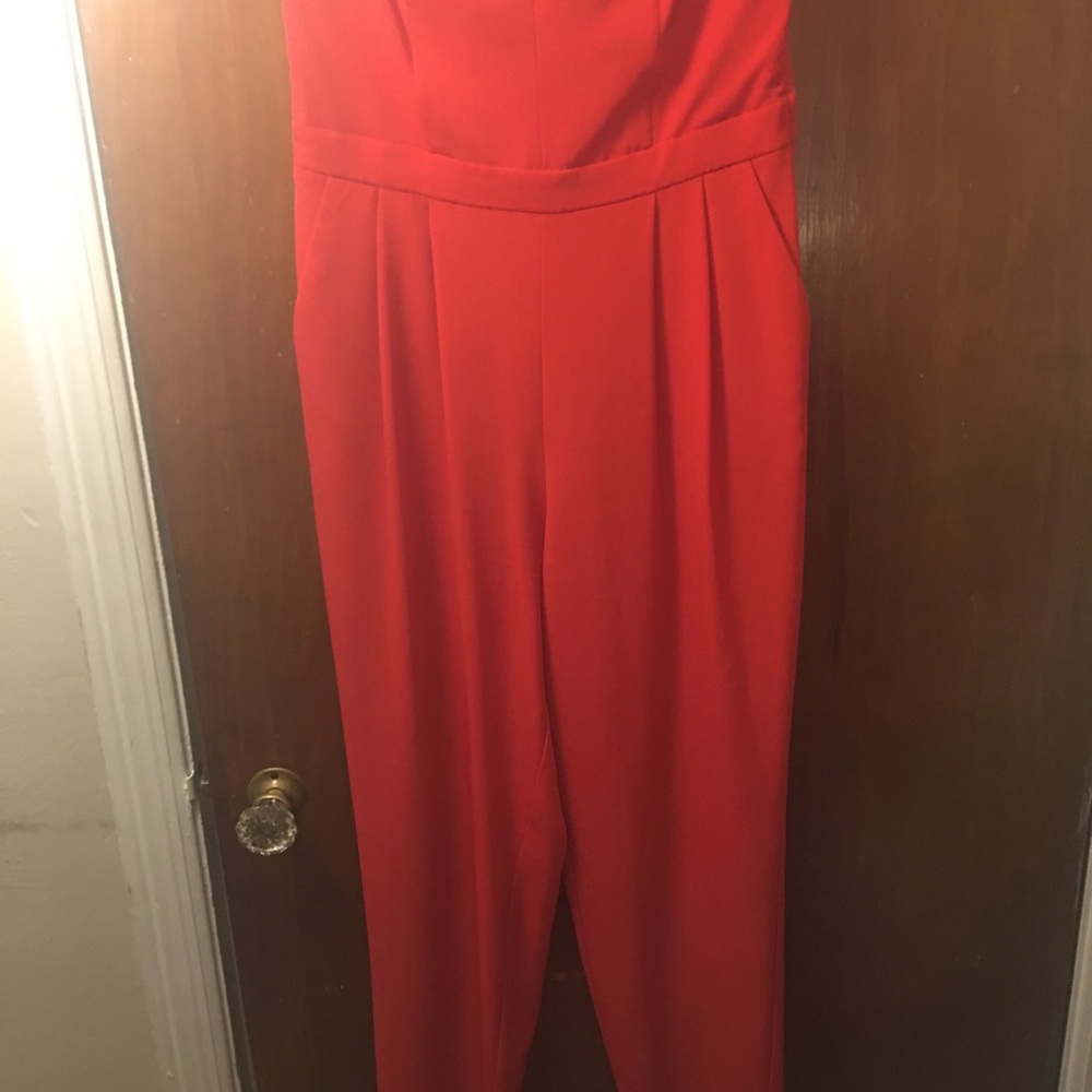 H&M strapless jumpsuit | Red | Size: 8